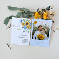IVY Sunflower Wedding Invitation Set Diy Templates