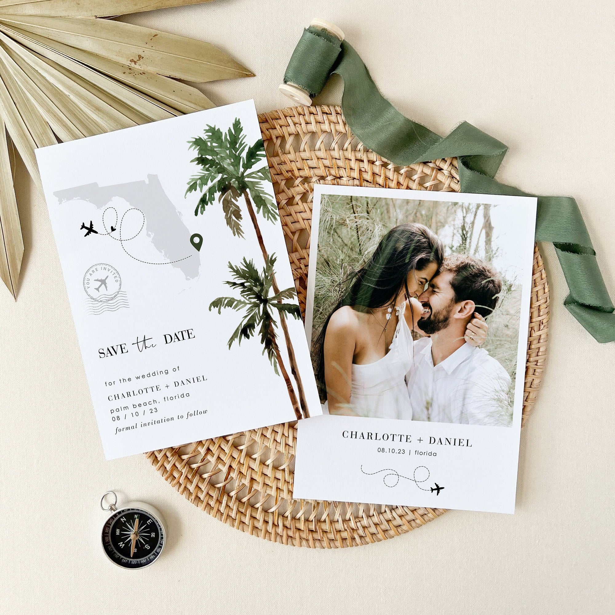KONA Palm Tree Save the Date Template