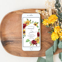 RUBY Floral Save the Date Digital Template