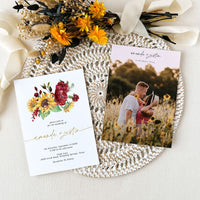 RUBY Printable Sunflower Wedding Invitations Diy