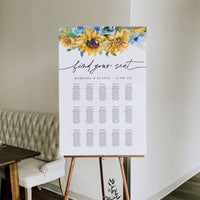 IVY Sunflower Wedding Seating Chart Template
