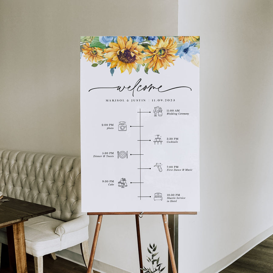 IVY Wedding Welcome and Order of The Day Sign