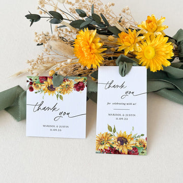 RUBY Rustic Wedding Thank You Tags Template