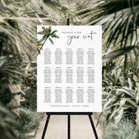 KONA Palm Tree Seating Chart Wedding Template