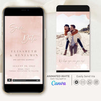 ANITA Rose Gold Save the Date Video Template