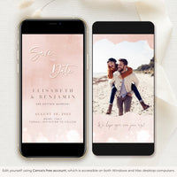 ANITA Rose Gold Save the Date Video Template