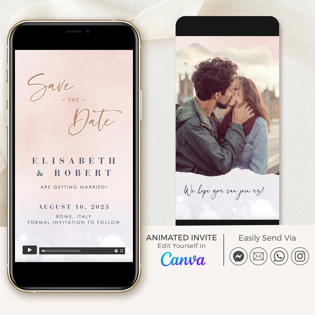 ANITA Watercolour Save the Date Video Template