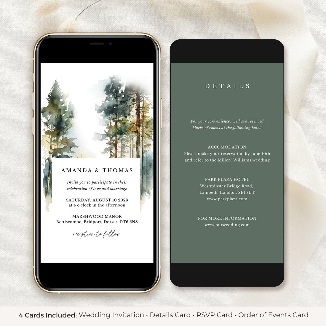 GAIA Digital Marriage Card Forest