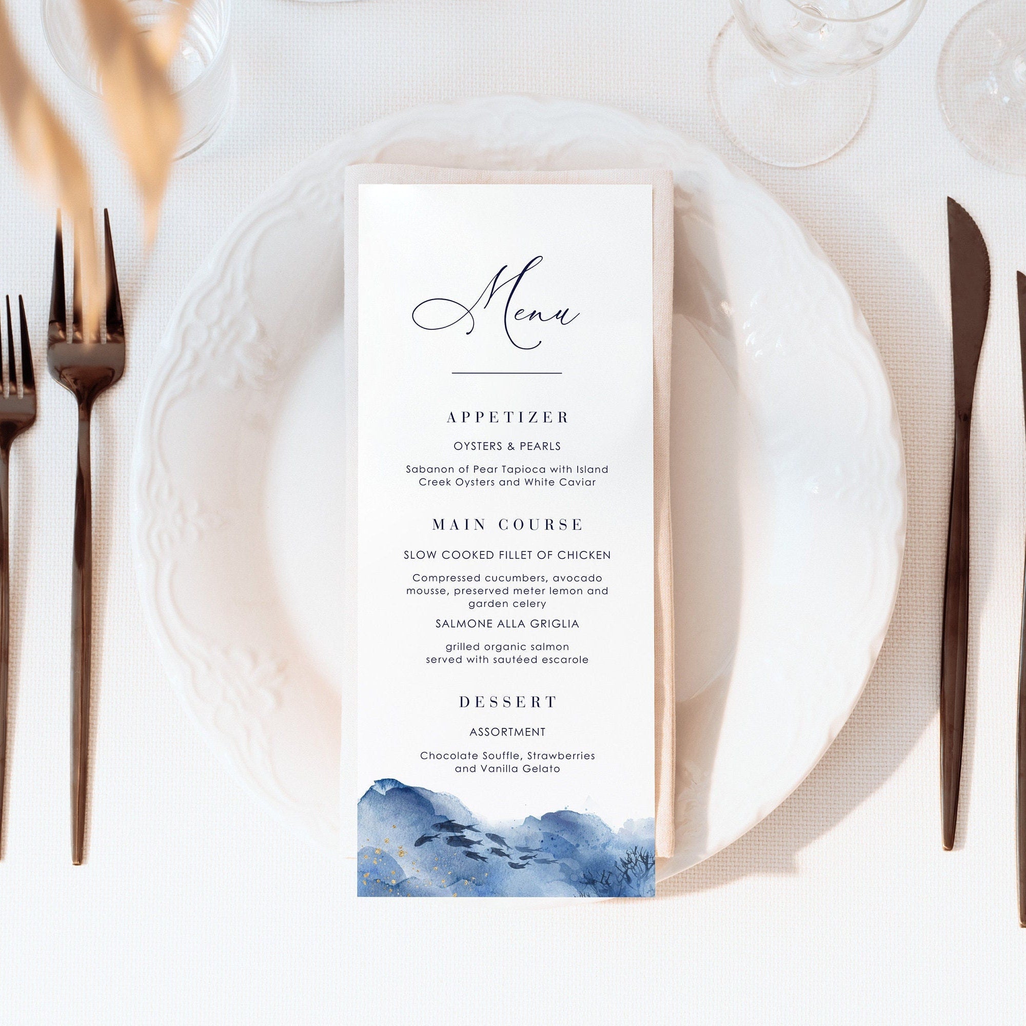 Custom Wedding Menu Templates - Studio Creative Things