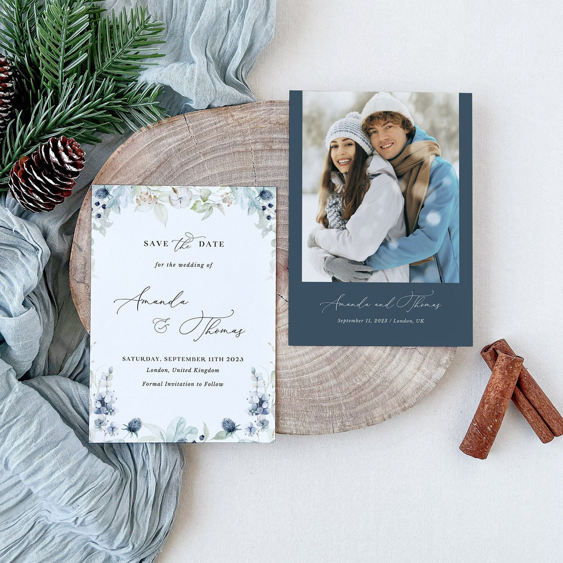 BIANCA Printable Save the Date Winter Theme