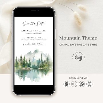 ARNA Electronic Save the Date Mountain Themed