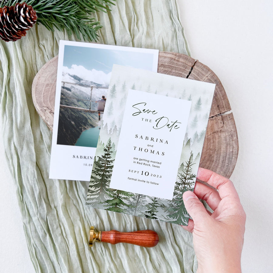 GAIA Forest Save the Date Editable Template