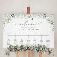 BIANCA Dusty Blue Wedding Sign Template