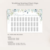 BIANCA Winter Wedding Seating Chart Template