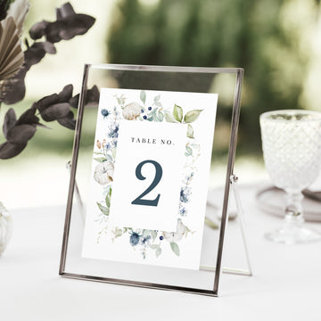 BIANCA Winter Wedding Table Numbers Printable