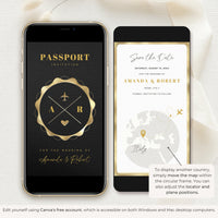 Black Passport Save the Date Video Template