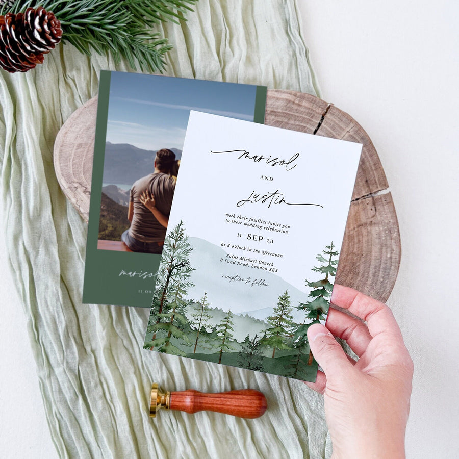 GAIA Forest Wedding Invitation Template Set