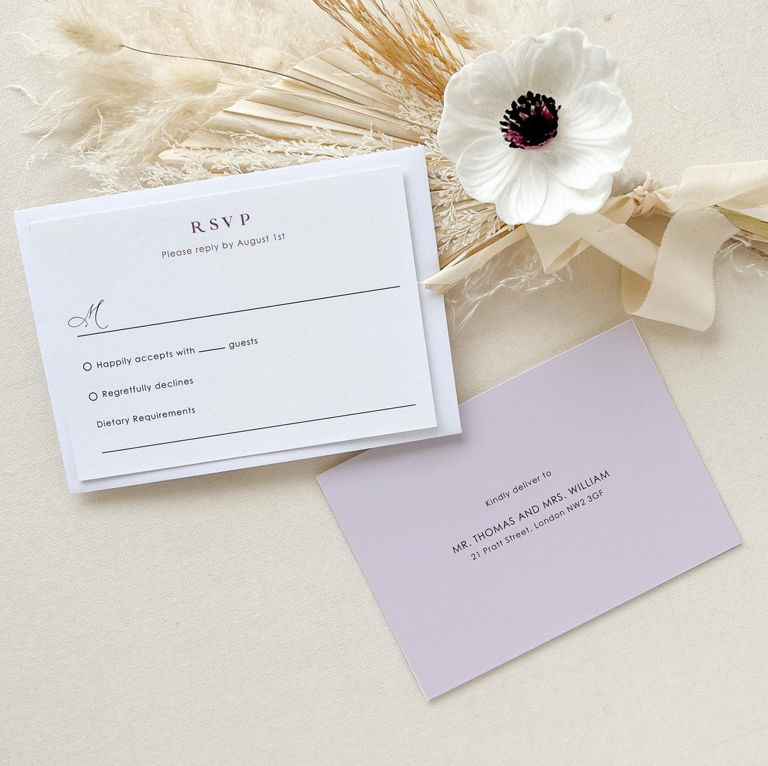 ARNA Wildflower Wedding Invitation Suite Template