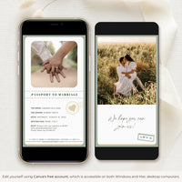 Sage Green Passport Save the Date Video Template