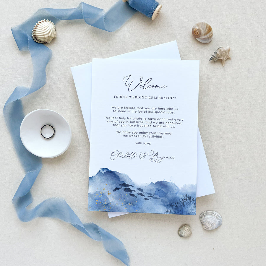 YLENIA Wedding Welcome Letter & Itinerary Template for Guest