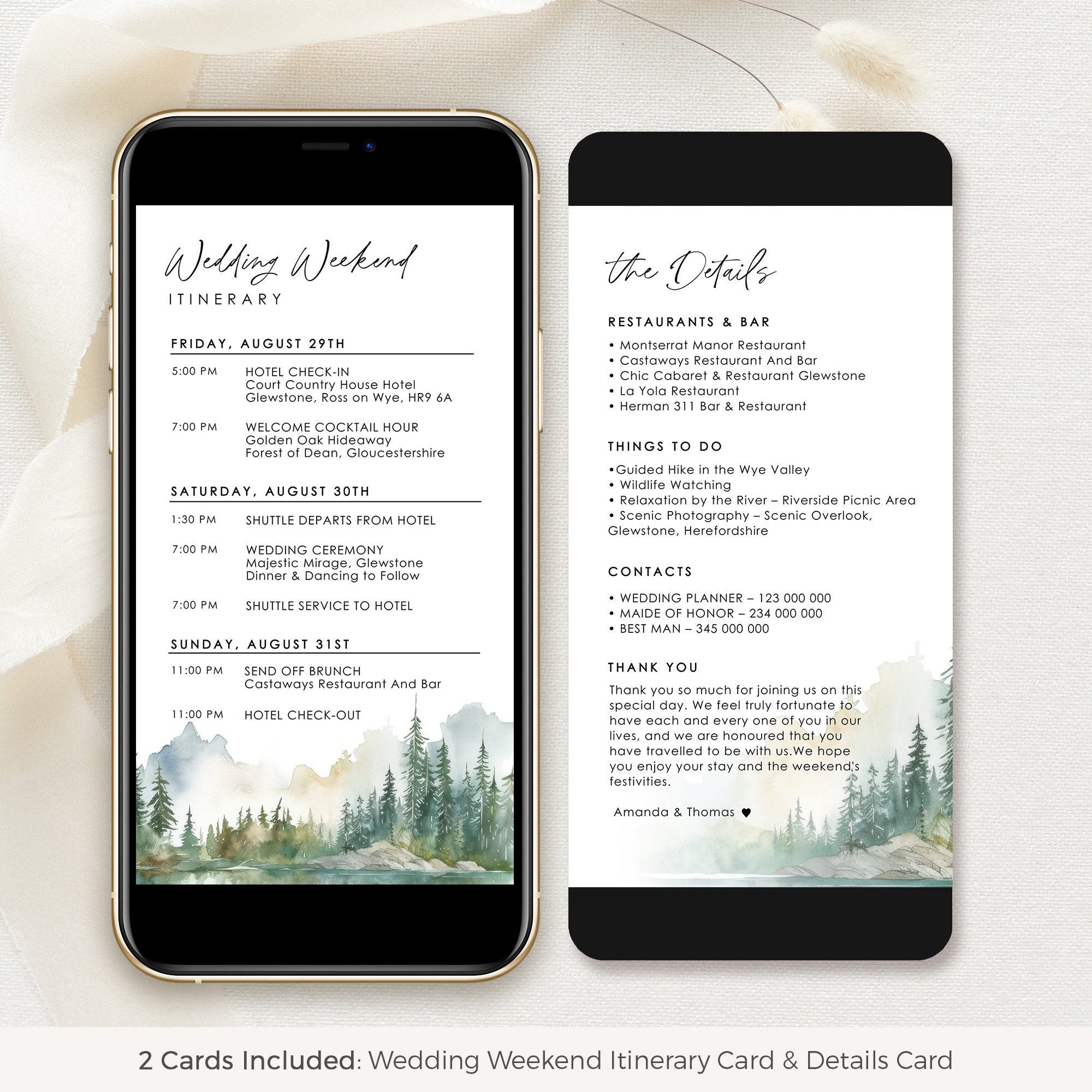ARNA Electronic Wedding Day Timeline