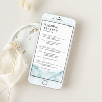 CHIARA Digital Template for Wedding Weekend Itinerary
