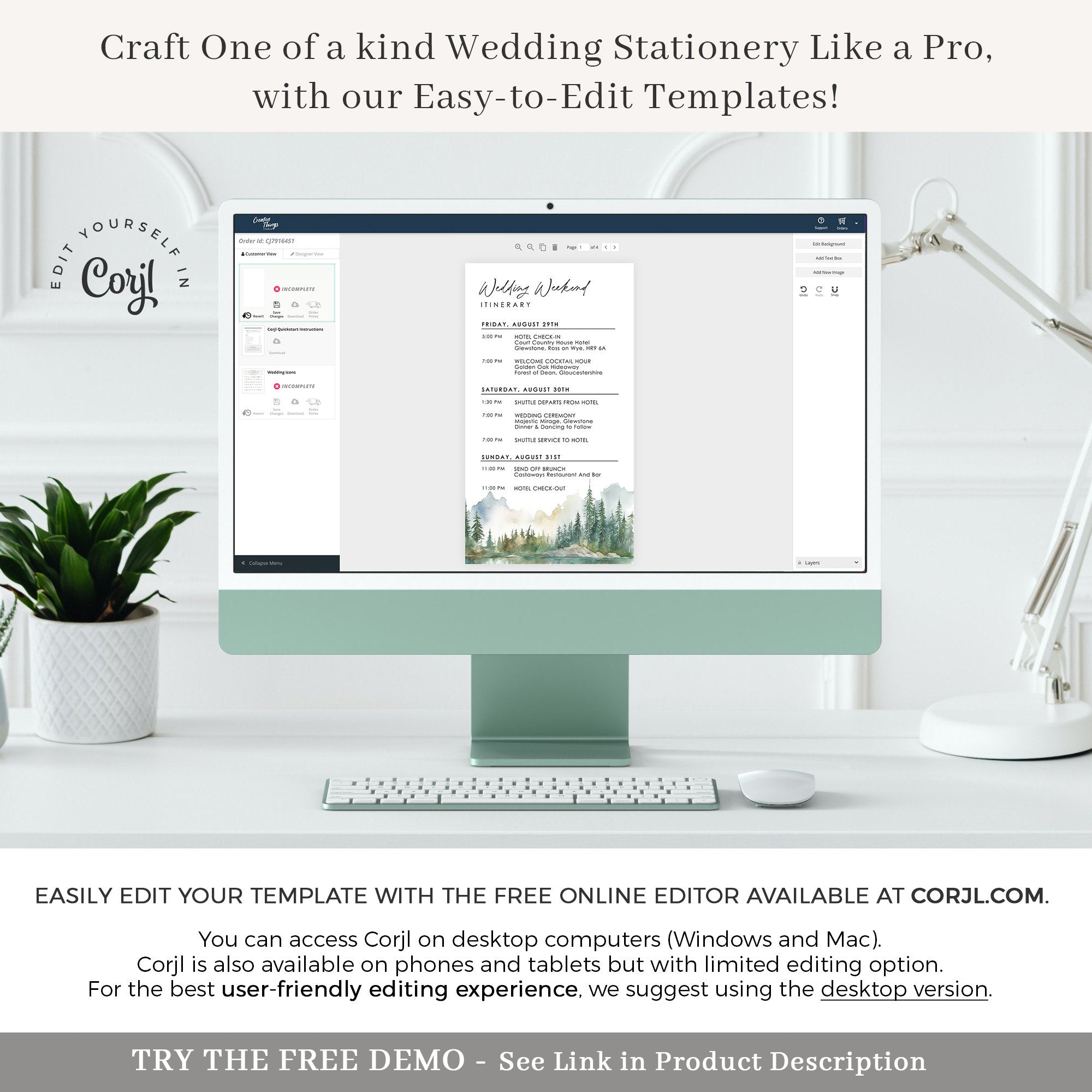 ARNA Electronic Wedding Day Timeline
