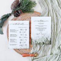 GAIA Forest Wedding Day Itinerary Template & Welcome Letter
