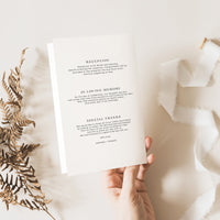 ARNA Mountain Wedding Program Template Printable