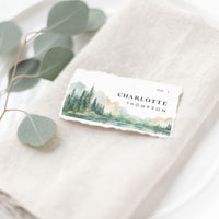 ARNA Mountain Wedding Place Cards with Meal Choice