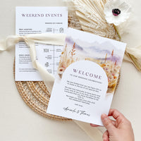 ARNA Wedding Weekend Itinerary Template & Welcome Card
