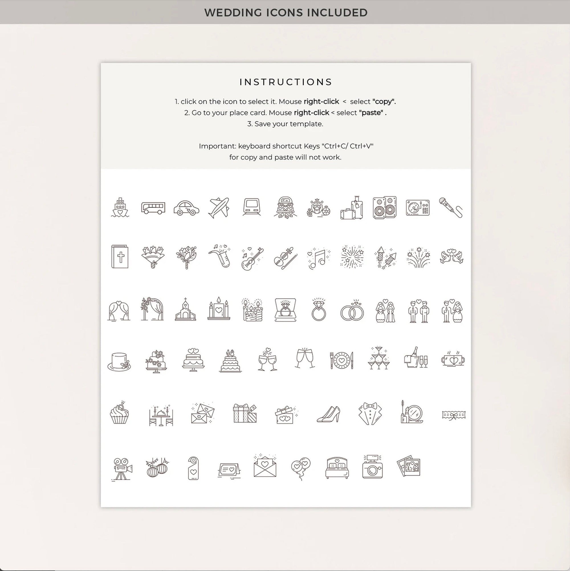 GAIA Forest Wedding Itinerary Template for Guest &amp; Welcome Letter