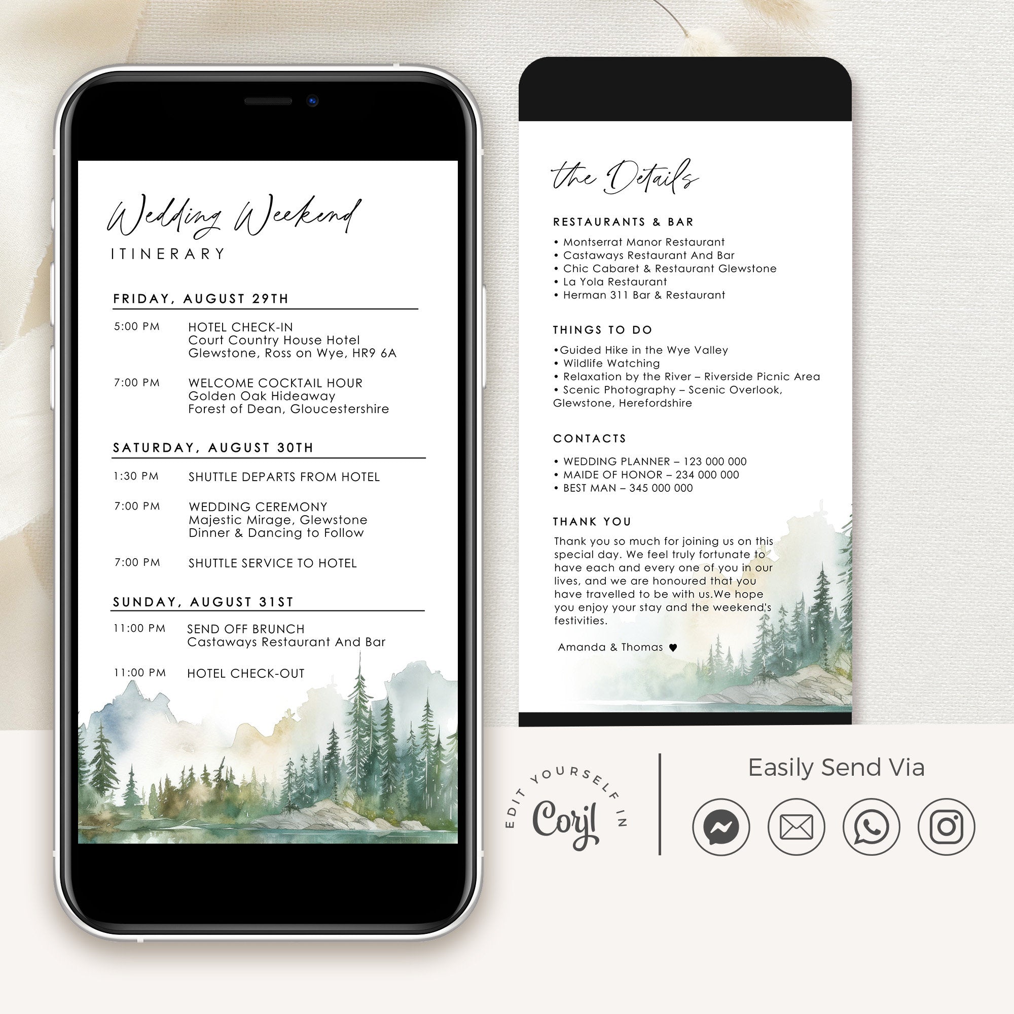 ARNA Electronic Wedding Day Timeline