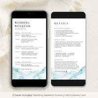 CHIARA Digital Template for Wedding Weekend Itinerary