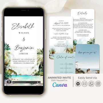 Tropical Marriage Invitation Video Template