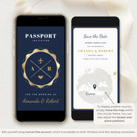 Navy Passport Save The Date Video Template
