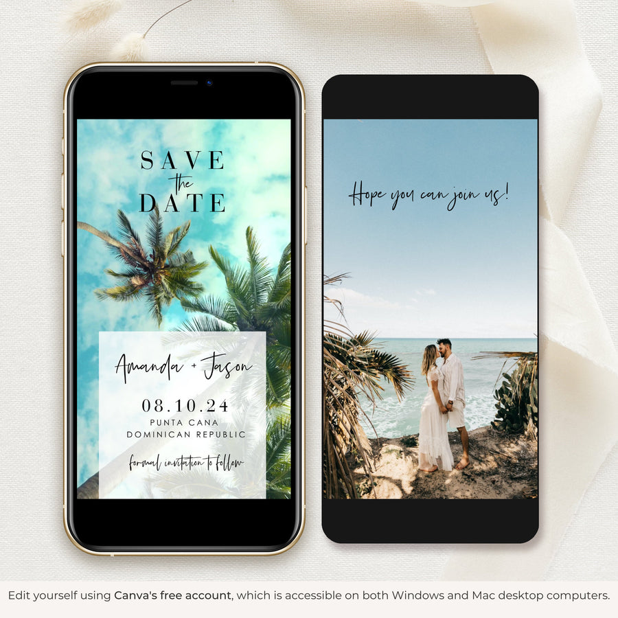 Tropical Save the Date Video Template