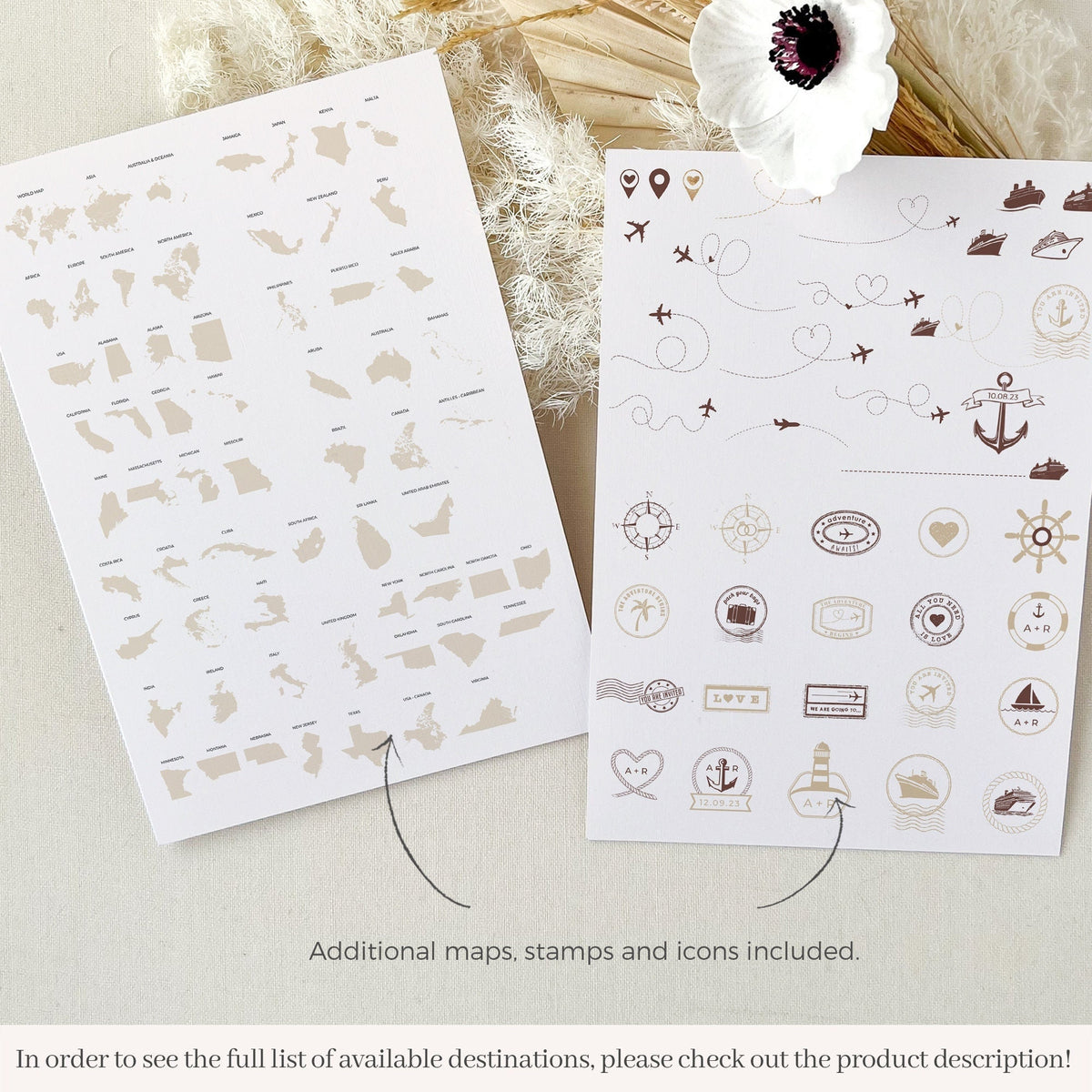 Palm Tree Passport Wedding Invitation Template – Creative Things Studio
