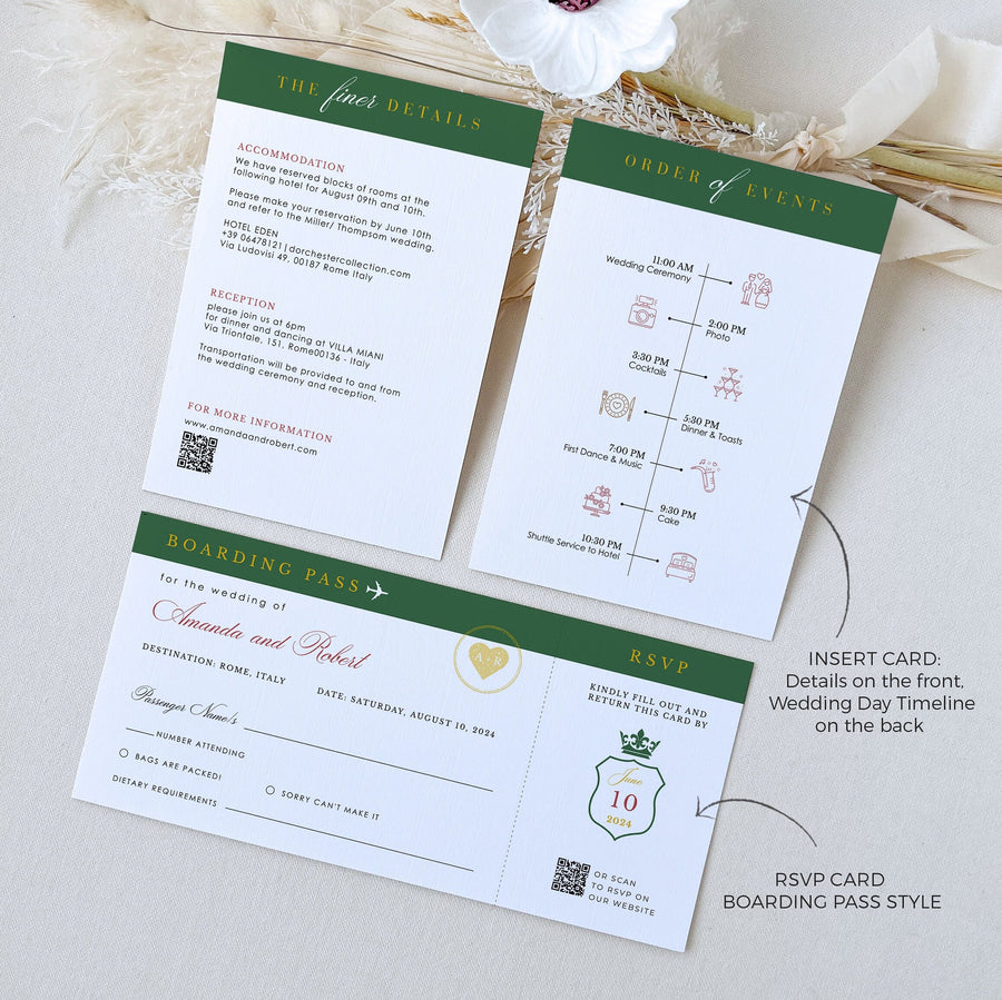 Mexico Passport Wedding Invitation Printable Template