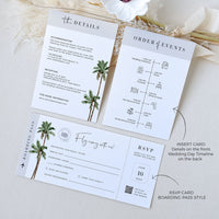 Palm Tree Passport Wedding Invitation Template