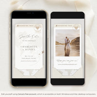 Rose Gold Boarding Pass Save the Date Video Template
