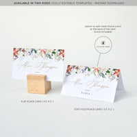 Natalia | Printable Christmas Wedding Table Place Cards