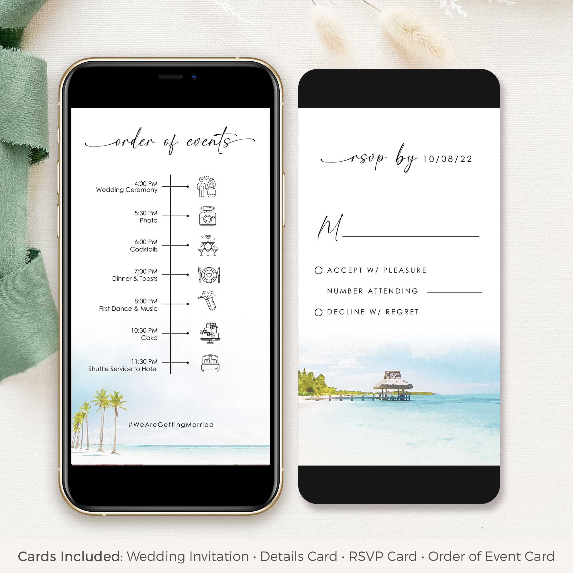 MIRA Static Digital Wedding Invitation (Image/PDF) – Creative Things Studio