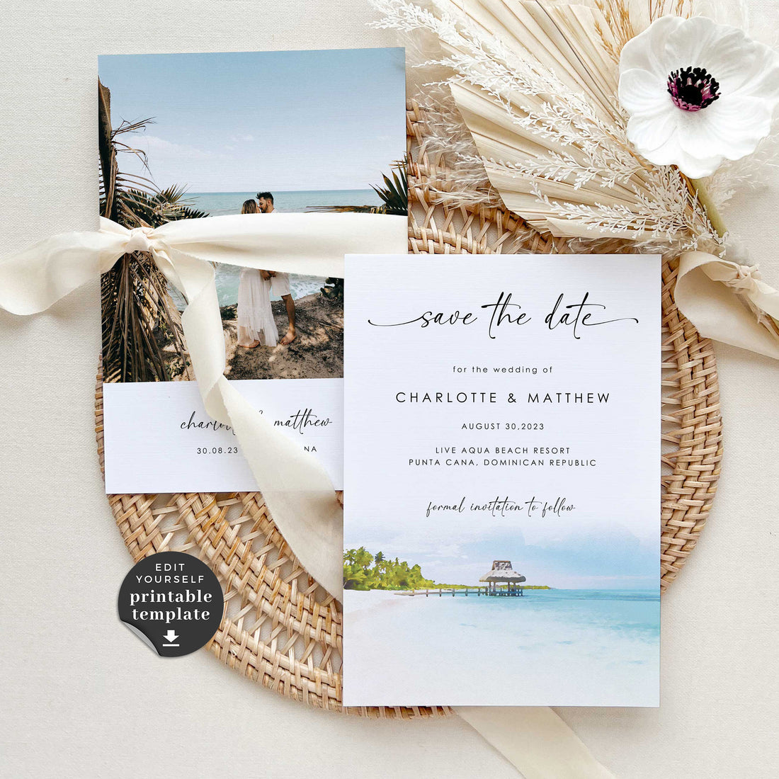 Mira | Tropical Save The Date Template