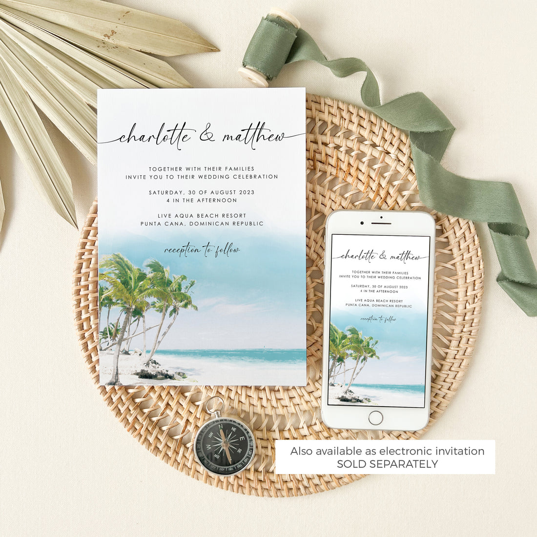 Mira | Tropical Save The Date Template