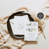 Flora | Rustic Wedding Invitation Set Printable