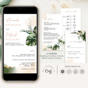 Palma | Tropical Wedding Invitation Electronic