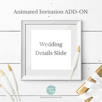 Wedding Details Slide for Animated Wedding Invitation