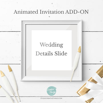 Wedding Details Slide for Animated Wedding Invitation