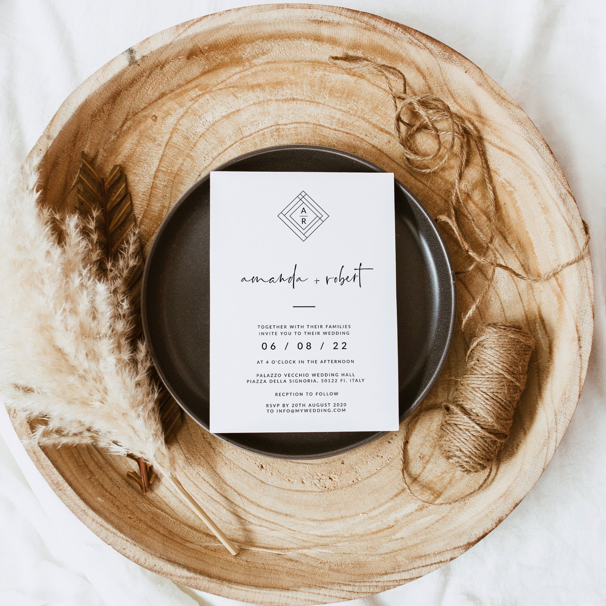 Giulia | Modern Wedding Invitation Template